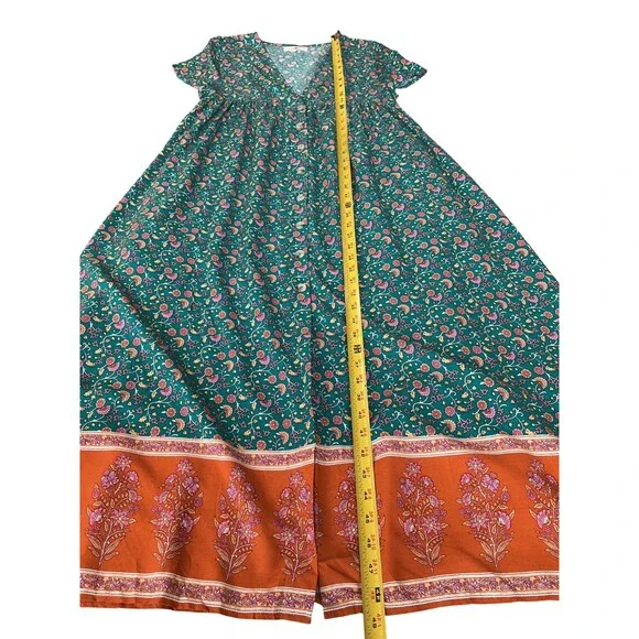 Natural Life Avery Midi Shirt Dress sz M BOHO Babydolll Pockets Cottagecore NEW - Picture 16 of 16